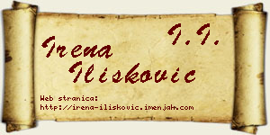 Irena Ilišković vizit kartica